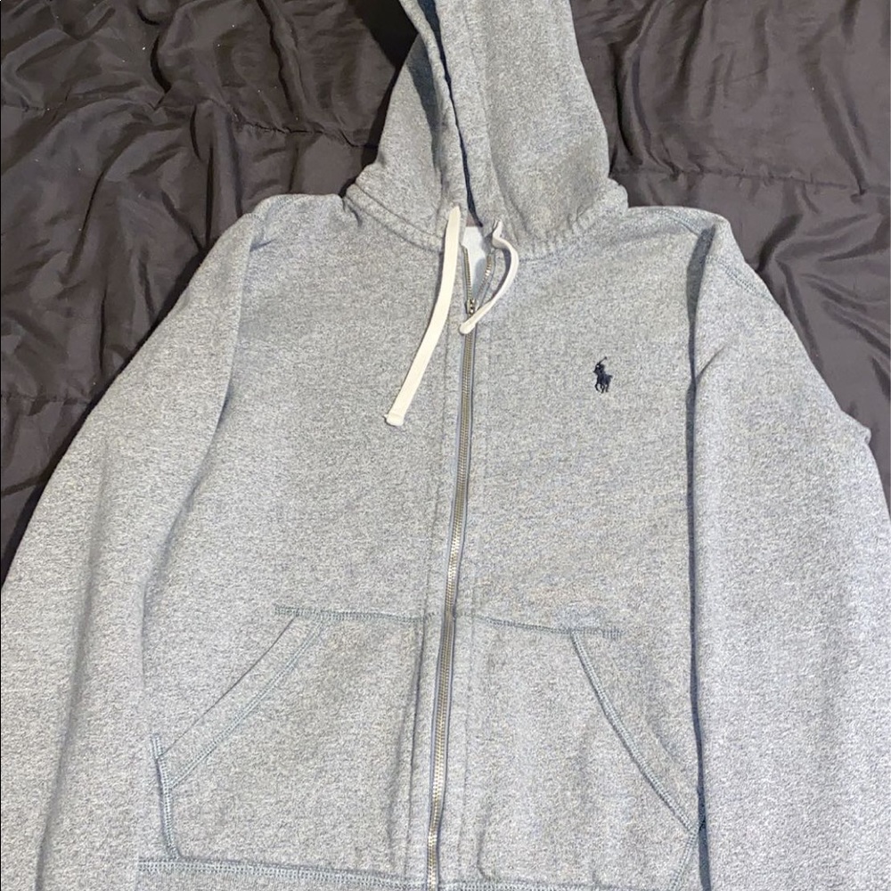 GREY POLO HOODIE